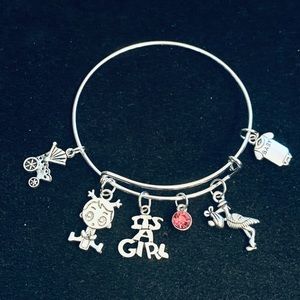 “It’s A Girl” New Mommy/mom-to-be” themed bangle bracelet